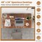 Costway 47'' Computer Desk Office Study Table Workstation Home w/ Adjustable Shelf Rustic Black/Coffee/Brown